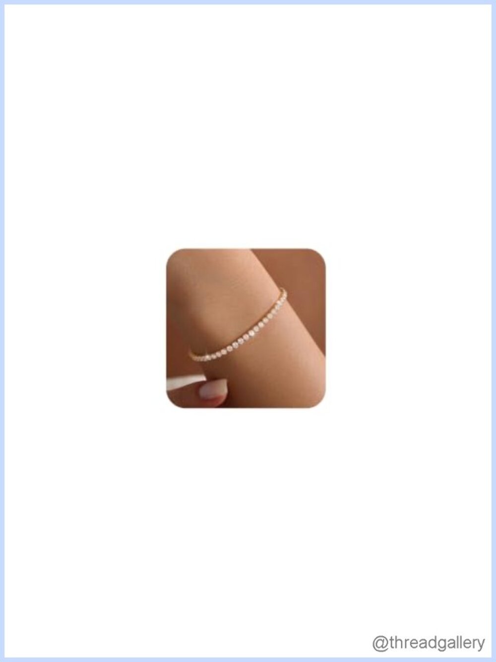 Tennis Bracelet for Women with Cubic Zirconia 3mm Stones Silver Plated